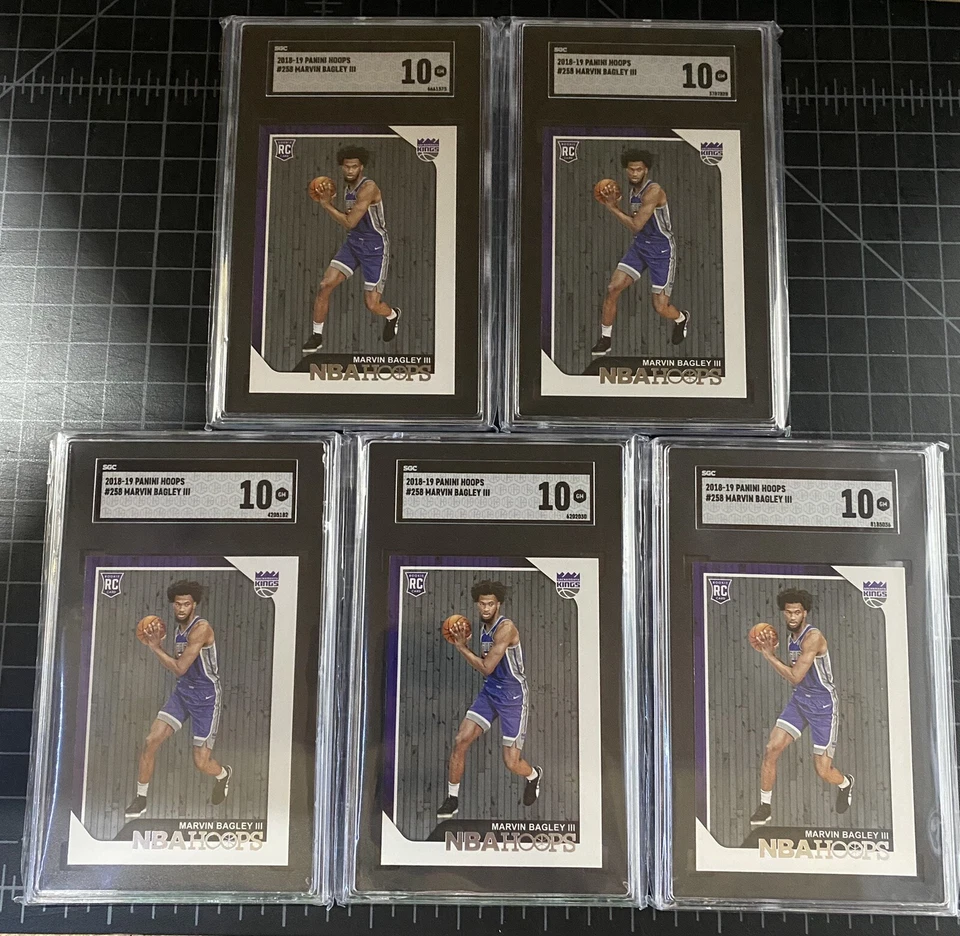 MARVIN BAGLEY ROOKIE NBA Hoops #258 SGC Graded 10 x 5!! - Image 1 of 4