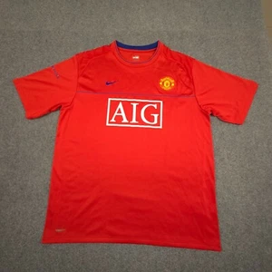 Manchester United FC shirt men XLARGE red football training 2007-09 nike size XL - Picture 1 of 12