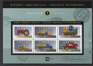 KANADA 1995 HISTORISCHE LANDFAHRZEUGE BLOCK UNMONTIERT POSTFRISCH, MNH. - Bild 1 von 1