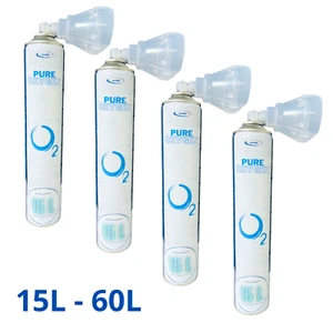 Medizinischer Sauerstoff Universal Inhalier Atemhilfe O2 99,5% Dose 15 L - 60 L - Bild 1 von 5