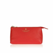 AG SPALDING & BROS Tiffany trousse pochette con cerniera, pelle rosso