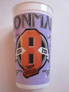BALTIMORE ORIOLES Cal Ripken IRONMAN STREAK plastic cup - Picture 1 of 2