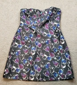American Eagle Outfitters festliches Damenkleid Größe 8 Blumenmuster blau lila gold... - Bild 1 von 5
