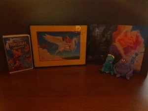 Disney's Hercules - Framed Lithograph, VHS, 2 beanie babies - Picture 1 of 8