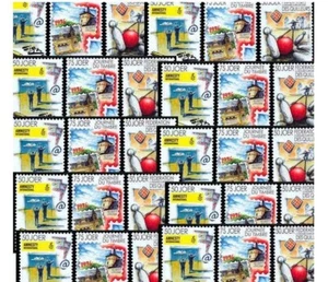 LUXEMBOURG 2011 STAMP ON STAMP DAY AMNESTY BOWLING FULL SHEETS OF 10 13706-2 - Picture 1 of 1
