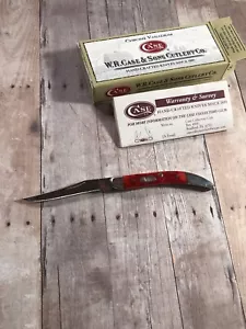 NEW CASE KNIFE TEXAS TOOTHPICK RED BONE Peach Seed CHROME VANADIUM BLADE - Picture 1 of 9