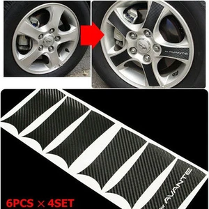 2010 Elantra(AVANTE HD) 15inches Carbon Wheels Mask Decal Sticker No.5 car Trim - Bild 1 von 2