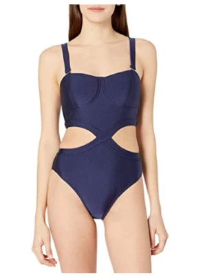 Traje de baño de una pieza sin tirantes MINKPINK Lucky Star azul talla M 3991 Foto 1 de 3