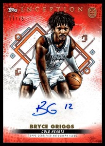 2022/23 TOPPS INCEPTION OTE BRYCE GRIGGS /75 MAGENTA AUTO AUTOGRAPH #IA-BG1
