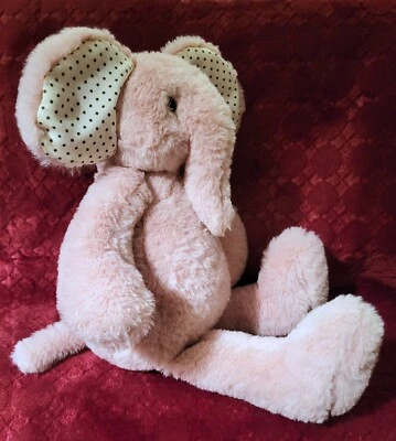 Pink Elephant Plush Manhattan Toy Polka Dot Ears Pattern Pal Stuffed Animal 13" - Image 1 of 4