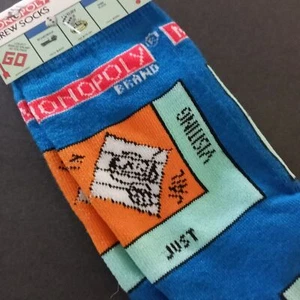 Monopoly Socks Gioco da Tavolo Hasbro Licenza Novità NUOVISSIMA Crew Scarpa Uomo 6-12 - Foto 1 di 5