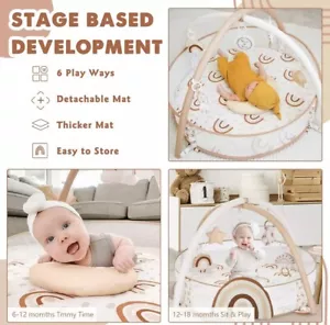 6-In-1 XL Large Baby Gym Play Mat & Play Gym, Combination Baby Activ - Picture 1 of 6