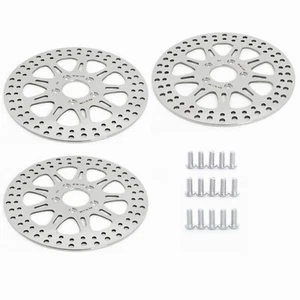 Front Rear 11.5" Brake Rotors & Bolts For Harley Touirng FLHX Street Glide 06 07 - Bild 1 von 12