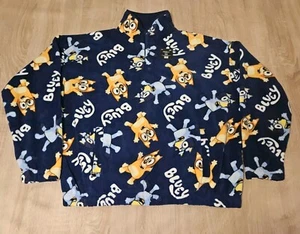Bluey Bingo Hund Erwachsene Größe M Viertel Druckknopf Pullover Fleecejacke Damen Neu - Bild 1 von 7