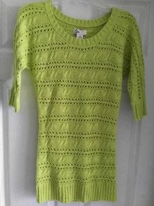 Womens / Juniors SO X SMALL Green and silver Sparkly Sweater - Picture 1 of 5