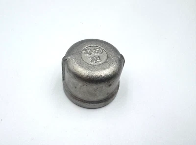 STAINLESS STEEL END CAP 1/2" NPT PIPE HEAVY DUTY  EC-050 - Image 1 of 3