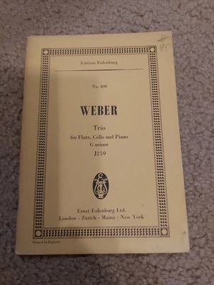 Weber Trio for Flute, Cello, Piano G Minor Sheet Music - Image 1 of 3
