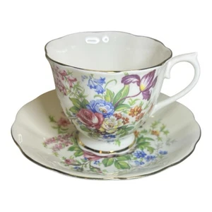 Royal Albert Tea Cup And Saucer “Spring Flowers” Bone China England Vintage - Picture 1 of 11
