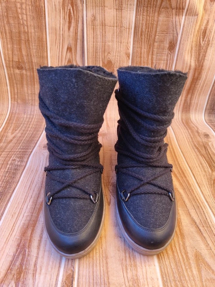 Isabel Marant Botas Negras Nowles Tobillo Piel de Oveja Cuña EU 39 US 8.5 Foto 1 de 4