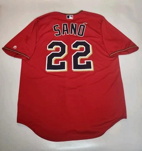 Herren Majestic MLB Minnesota Twins #22 Miguel Sano Rot Baseball Trikot Größe L - Bild 1 von 19