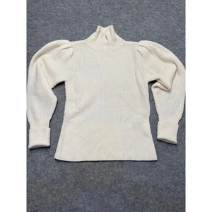 FRAME Cashmere Wool Turtleneck Sweater Women's Size XS Classic Luxury Soft Cream - Picture 1 of 7