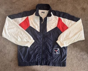 VTG FILA Track Jacket Sz S Blue Red White Full Zip 90s Classic *READ - Picture 1 of 7