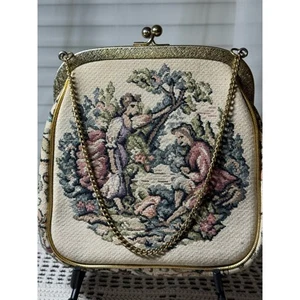 Julius Resnick Miami Tapestry Purse, Vintage Needlepoint Clutch Bag, JR Miami - Picture 1 of 10