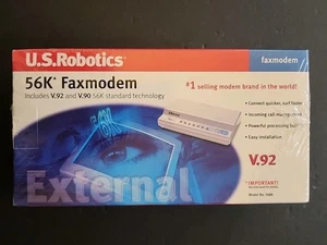 US ROBOTICS | 56K FAX MODEM USR5686D MODEM RARE R36.0002.00 WHITE PHONE USA NEW - Picture 1 of 6
