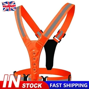 Gilet da corsa riflettente LED donna uomo luci di avvertimento attrezzatura di sicurezza (arancione) - Foto 1 di 5