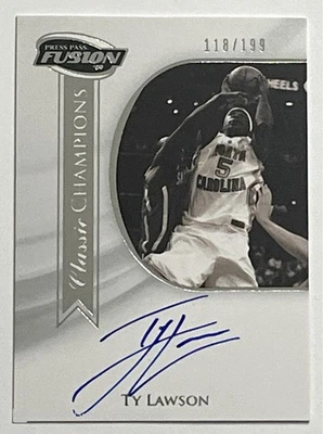 2009 Press Pass Fusion Classic Champions Silver /199 Ty Lawson Rookie Auto RC - Image 1 of 2