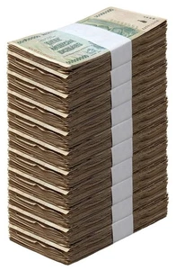 Zimbabue 50 millones de dólares, 2008, P-79, dañado X 1000 piezas ladrillo - Imagen 1 de 2