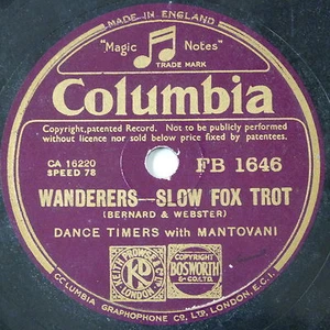 78 record in frame WANDERERS / WHEN A KISS IS NOT A KISS mantovani - Picture 1 of 3