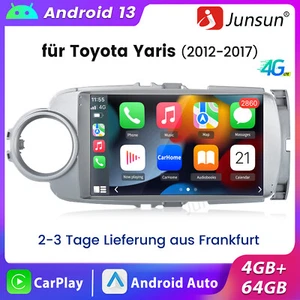 4+64G Carplay Android Autoradio GPS Navi 4G WIFI BT DAB Für Toyota Yaris 11-2018 - Bild 1 von 11