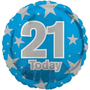 Age 21 Today Balloon 21st Birthday Round Foil Balloon - Picture 1 of 1