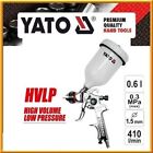 Spray Paint Gun HVLP Gravity Feed Tank 0.6L Nozzle 1.5mm 410L/min YATO 