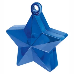 Metallic Blue Star Balloon Weight - Picture 1 of 1