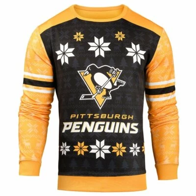Suéter feo estampado Forever Collectibles NHL para hombre Pittsburgh Penguins Foto 1 de 2