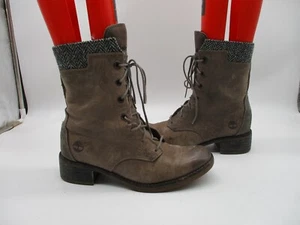 Timberland A121Y pelle marrone Harris tweed stringato caviglia combattimento donna taglia 6,5 - Foto 1 di 9
