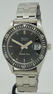 Nivada 32038A13 Steel Auto 38mm Black Dial Antarctic Diver on JB Champion Oyster - Picture 1 of 7