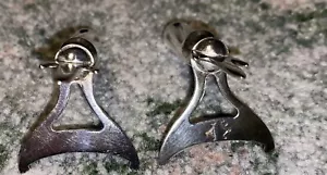 Old GNRY Great Northern Railroad Dining Car Silver corn cob holders - Picture 1 of 6