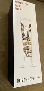 Ritzenhoff Pilsner Beer Glass Heldernfest Hero Festival #006 Germany NEW w/box - Picture 1 of 6