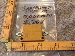 One SANGAMO Mica capacitor 0.001 Mfd 2500V RCM45B102K Used - Picture 1 of 3