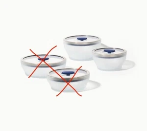 4-piece Anyday Everyday Set Frosted Glassware Bowls - Picture 1 of 5
