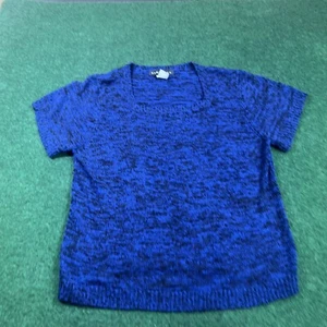 Prophecy Womens Top Sz XL Blue Black Short Sleeve T Shirt - Picture 1 of 7