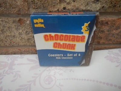 POSAVASOS TROZOS DE CHOCOLATE, BEBIDA, JUEGO DE CUATRO NUEVOS SELLADOS CON RESPALDO DE CORCHO Foto 1 de 2