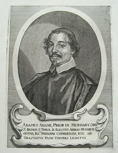 Adamus Adami Prior von St. Jakob bei Mainz Murrhardt alter Kupferstich 1780 48 - Bild 1 von 1