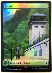 MTG Forest FOIL Universes Beyond Jurassic World 0025 NM - Picture 1 of 11
