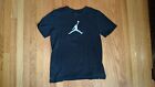 Vintage Nike Air Jordan Jumpman Black Tee Dri Fit T Shirt 1 2 3 4 Sneakers Cool