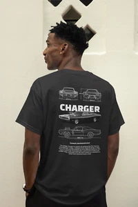 Camiseta Dodge Charger Fan Art R/T Hellcat Muscle Car Gráfico Unisex Camiseta - Imagen 1 de 4