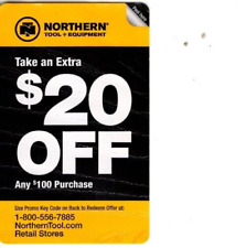 Northern Tool & Equipment $20 off $100 Expires 5/31/2024